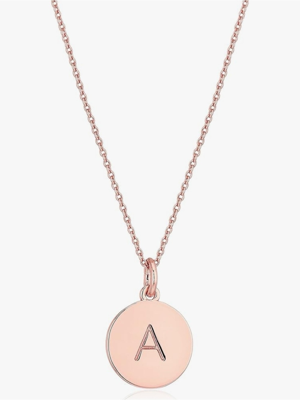 Kate Spade New York Initial A Pendant Necklace Rose Gold